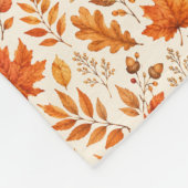 Warm Herfstblad Naadloos Patroon Fleece Deken (Hoek)