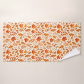 Warm herfstbladeren naadloos patroon badhanddoek (Badhanddoek)