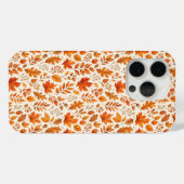 Warm herfstbladeren naadloos patroon Case-Mate iPhone case (Achterkant (horizontaal))
