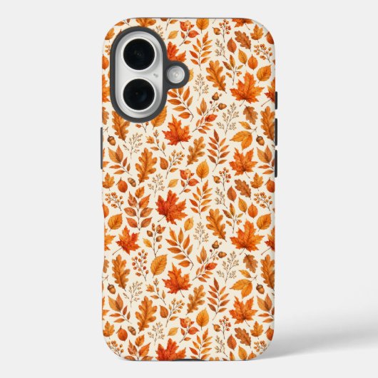 Warm herfstbladeren naadloos patroon Case-Mate iPhone case (Achterkant)