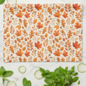 Warm herfstbladeren naadloos patroon theedoek (Gevouwen)