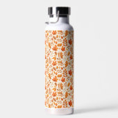 Warm herfstbladeren naadloos patroon waterfles (Rechts)