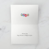 Warm Holiday Cheer Design Blauwe Kerstgroet Feestdagen Kaart (Binnen)