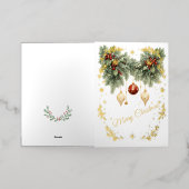 Warm Holiday Wishes Design Folie Feestdagenkaart (Buiten Laag)
