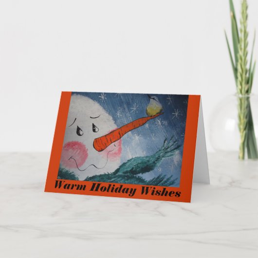 Warm Holiday Wishes Feestdagen Kaart (Voorkant)