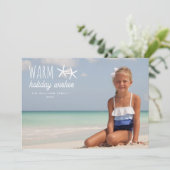 Warm Holiday Wishes | Vrijdag Fotogroet Feestdagenkaart (Staand voorkant)