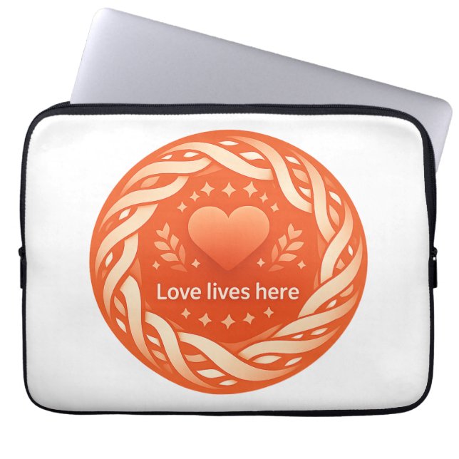 Warm Home Liefde Design Laptop Sleeve (Voorkant)