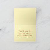 Warm Honey Thanks With Rustic Charm Bedankkaart (Binnen)