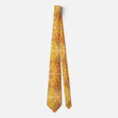 Warm Honingraat Amber Kleuren Patroon Monogram Stropdas (Voorkant)