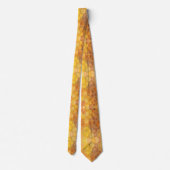 Warm Honingraat Amber Kleuren Patroon Monogram Stropdas (Achterkant)