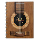 Warm hout Acoustic Guitar Notebook Notitieboek (Voorkant)