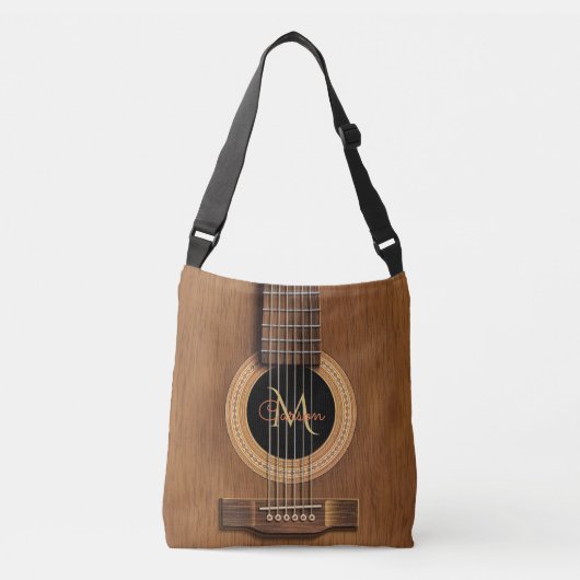 Warm hout Akoestische gitaar Crossbody Tas (Voorkant)