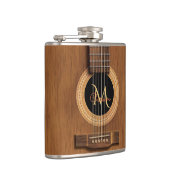 Warm hout Akoestische gitaar Heupfles (Rechts)