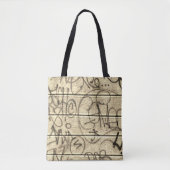 Warm Hues Urban Graffiti Style Canvas tas (Voorkant)
