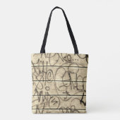 Warm Hues Urban Graffiti Style Canvas tas (Achterkant)