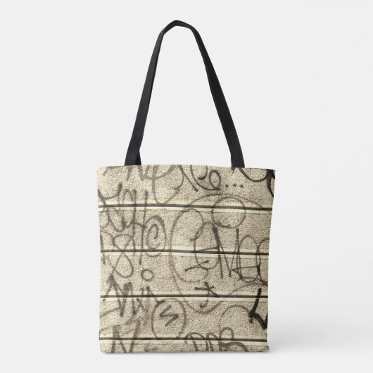 Warm Hues Urban Graffiti Style Canvas tas (Achterkant)