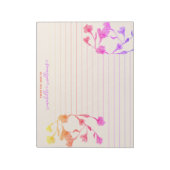Warm Hues Waterverf Flowers Lined Notitieblok (Linkerzijde)