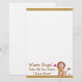 Warm Hugs. Briefpapier (Voorkant / Achterkant)