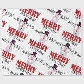 Warm Hugs Merry Kerstmis Cadeaupapier (Vlak)