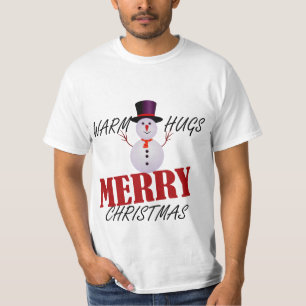 Warm Hugs Merry Kerstmis T-shirt
