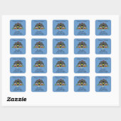 Warm huisadres wijzigen vierkante sticker (Vel)