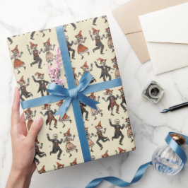 Warm Ivoor | Halloween Skelet Cadeaupapier