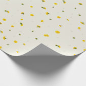 Warm Ivory Japanese Dandelion Floral Pattern Cadeaupapier (Hoek)