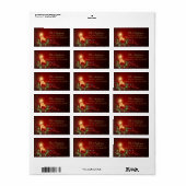 Warm kaarslicht Kerstmis adreslabel Etiket (Full Sheet)