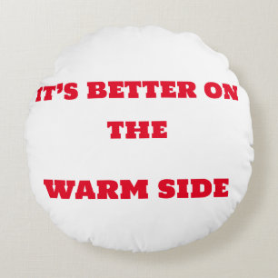 Warm kant rond kussen