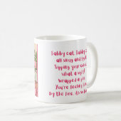 Warm Kat in een deken  koffie Mok (Voorkant rechts)
