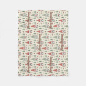 Warm Kerst Gnome Patroon Fleece Deken (Voorkant)