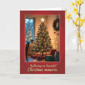 Warm Kerst Interieur Kaart (Gele Bloem)