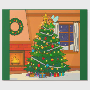 WARM KERSTBOOM BOOM ONTWERP CADEAUPAPIER
