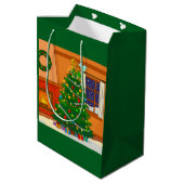 WARM KERSTBOOM BOOM ONTWERP MEDIUM CADEAUZAKJE (Achterkant Gekanteld)