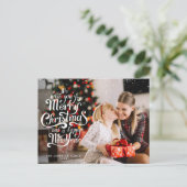 Warm kerstfeest briefkaart (Staand voorkant)