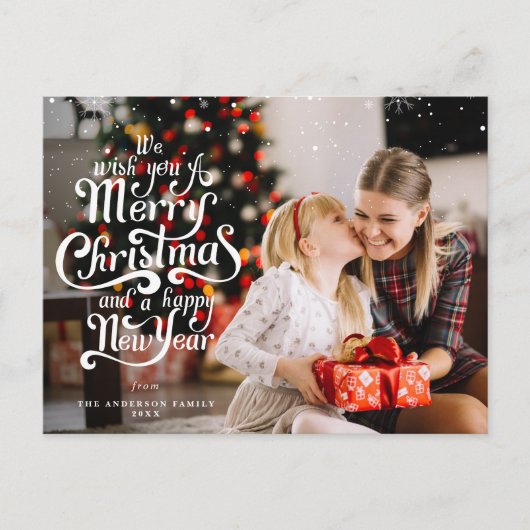 Warm kerstfeest briefkaart (Voorkant)