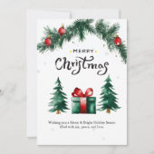 Warm kerstfeest kaart (Voorkant)