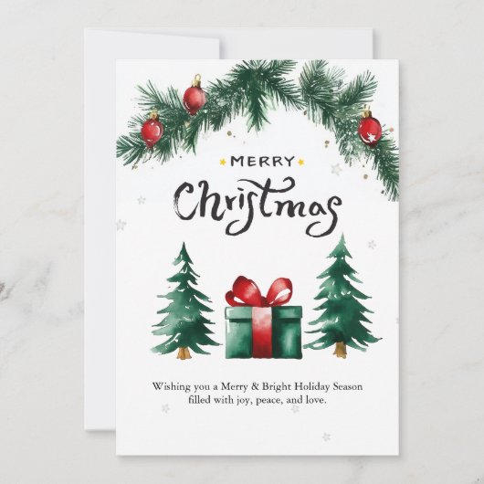 Warm kerstfeest kaart (Voorkant)