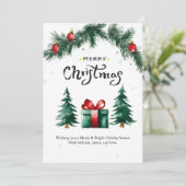 Warm kerstfeest kaart (Staand voorkant)