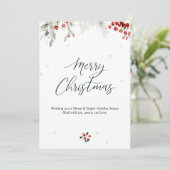 Warm Kerstfeest Kaart (Staand voorkant)
