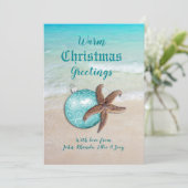 Warm kerstfeestjes Foto achterste Kaart (Staand voorkant)