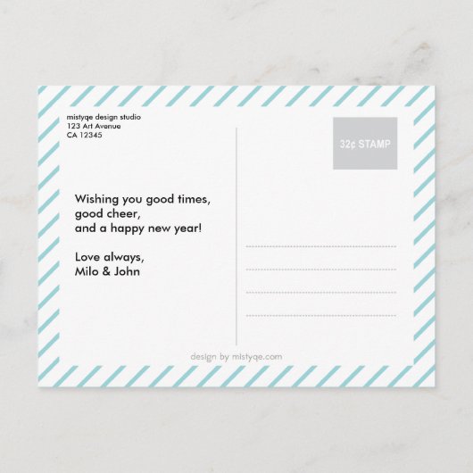 Warm kerstfotofeestdag Briefkaart (Achterkant)