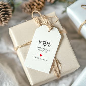 Warm kerstgewas, warme chocolade of thee cadeaulabel