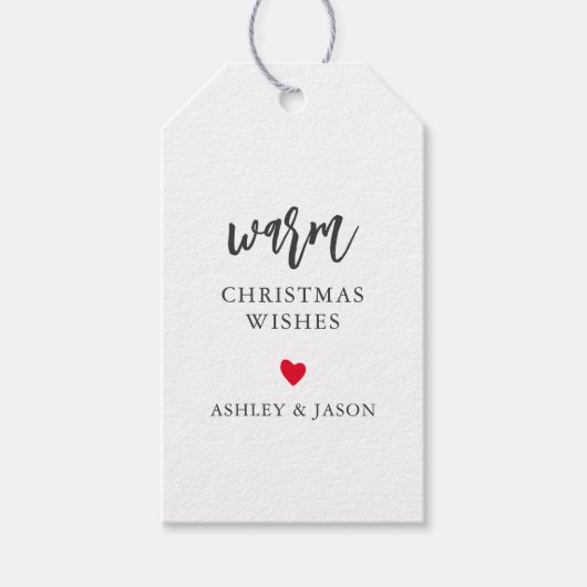 Warm kerstgewas, warme chocolade of thee cadeaulabel (Voorkant)