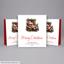 Warm Kerstman Trendy Moderne Kersttas