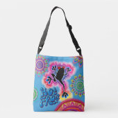 Warm kikker Boho Surf psychedelische kruislingzak Crossbody Tas (Achterkant)