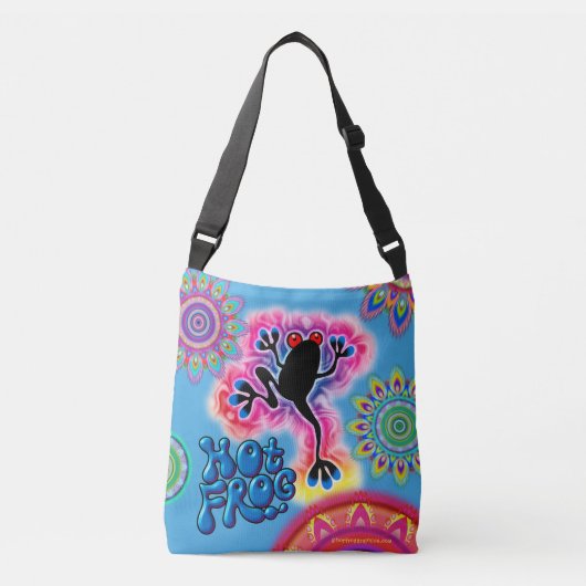 Warm kikker Boho Surf psychedelische kruislingzak Crossbody Tas (Voorkant)