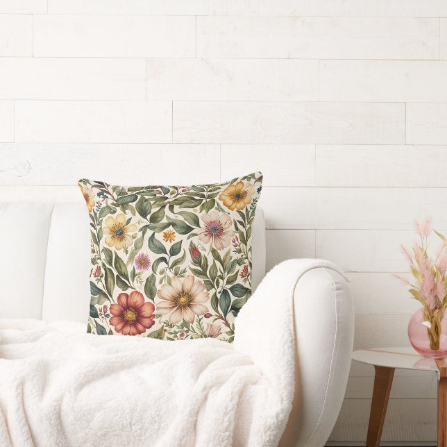 Warm Kleur Rozen Botanisch Kussen (Bank)