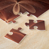 Warm kleuren, modern Abstract fractaal kunstpatroo Legpuzzel (Zijkant)