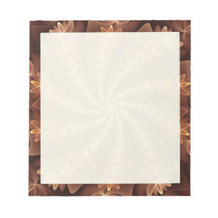 Warm kleuren, modern Abstract fractaal kunstpatroo Notitieblok